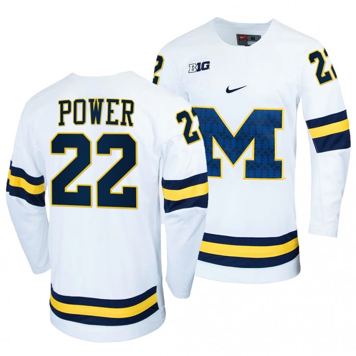 Owen Power Michigan Wolverines College Hockey Replica Jersey White