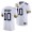 Michigan Wolverines Tom Brady 10 Jersey White TM 42 Patch Oxford Strong Uniform