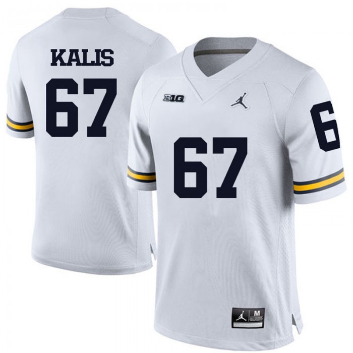 Michigan Wolverines Kyle Kalis White College Football Jersey