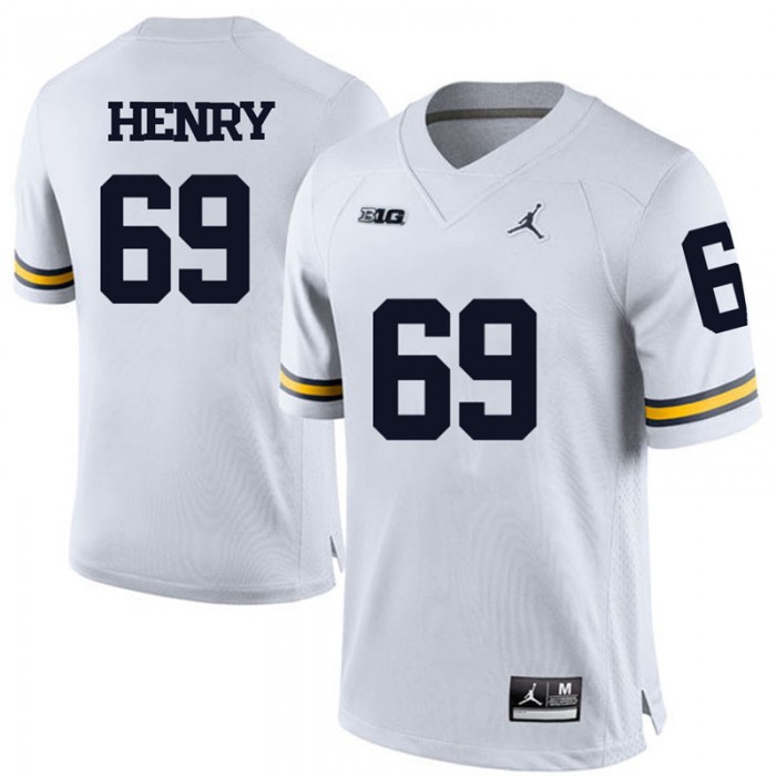 Michigan Wolverines Willie Henry White College Football Jersey