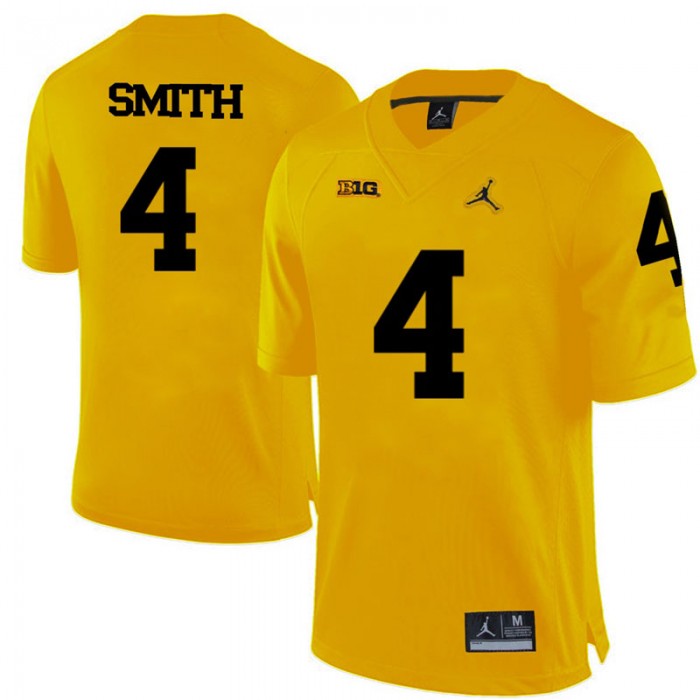 Michigan Wolverines De'Veon Smith Yellow College Football Jersey