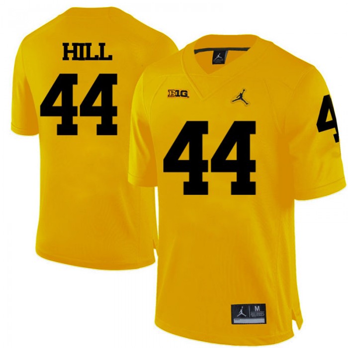 Michigan Wolverines Delano Hill Yellow College Football Jersey