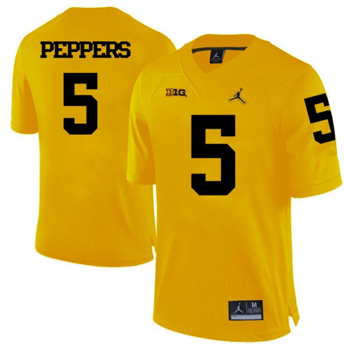 Michigan Wolverines Jabrill Peppers Yellow College Football Jersey