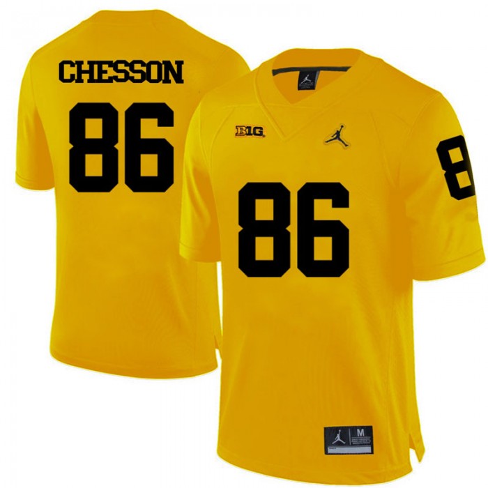 Michigan Wolverines Jehu Chesson Yellow College Football Jersey
