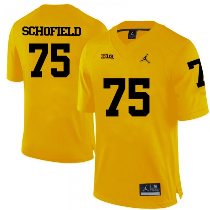 Michigan Wolverines Michael Schofield Yellow College Football Jersey