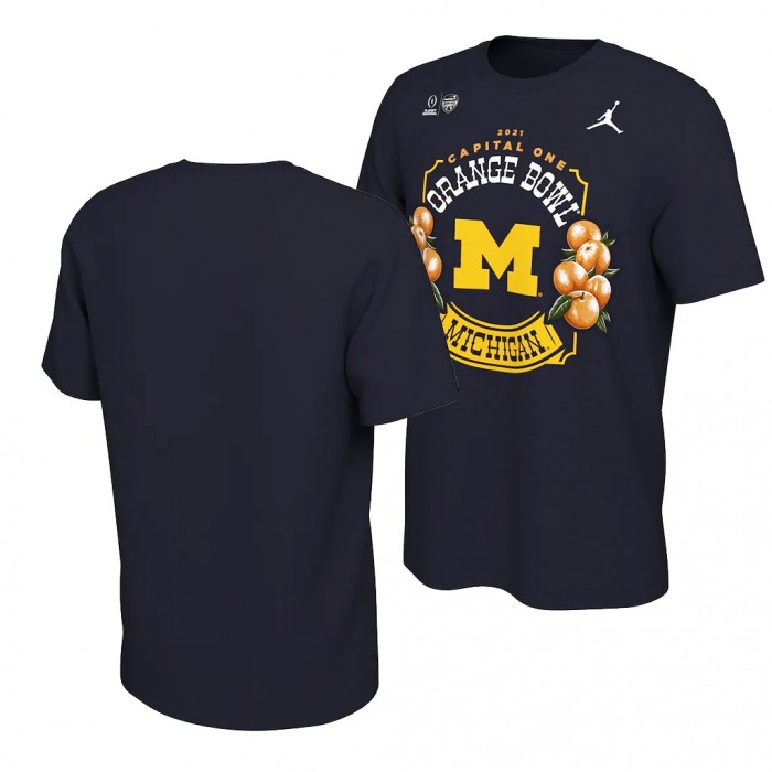 Michigan Wolverines Navy 2021 Orange Bowl College Football Playoff T-Shirt Men