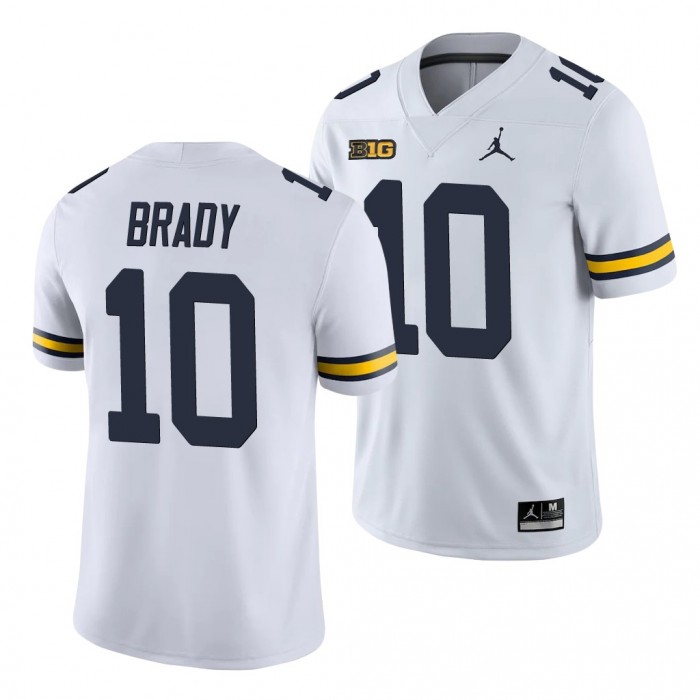Michigan Wolverines Tom Brady Jersey College Football Game For Men Jersey-White