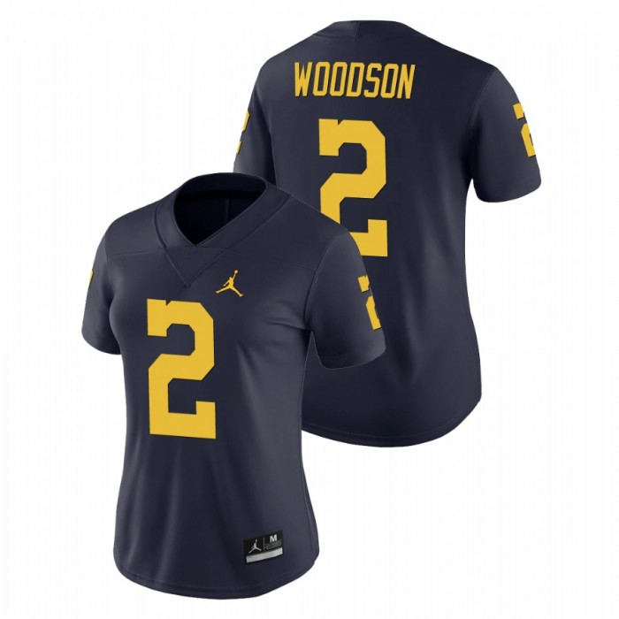 Michigan Wolverines Charles Woodson Game College Football Jersey Women's Navy