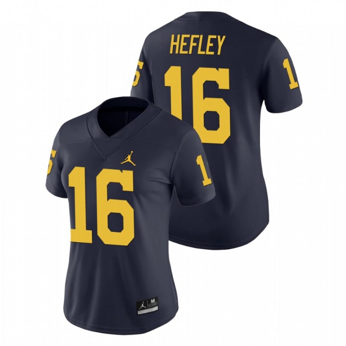 Michigan Wolverines Ren Hefley Game College Football Jersey Women's Navy