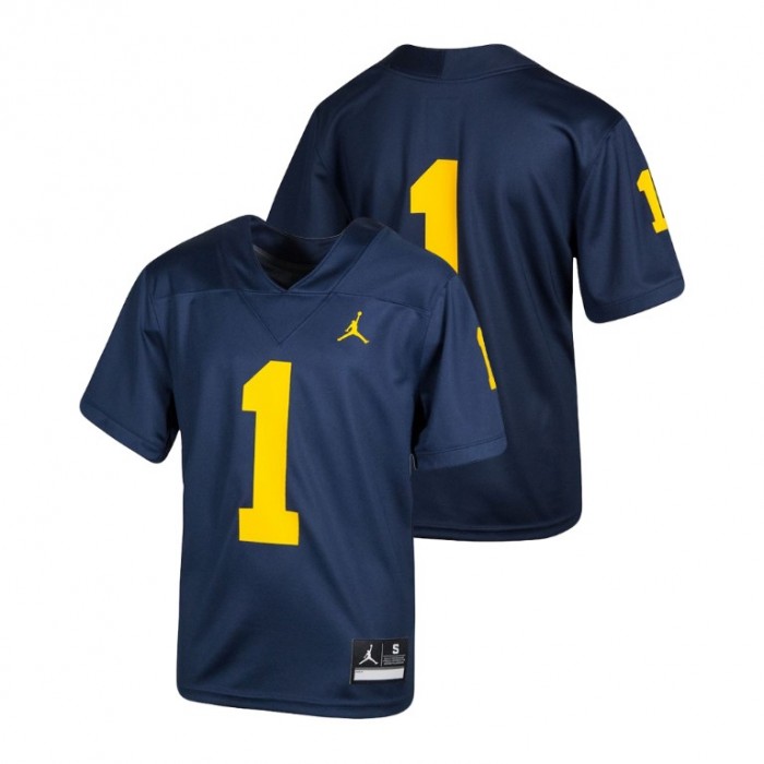 Youth Michigan Wolverines Navy College Football Team Replica Jersey