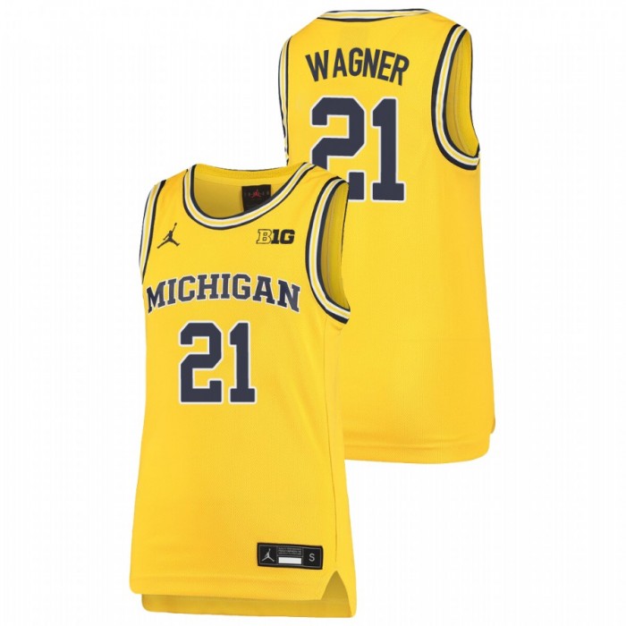 Michigan Wolverines Franz Wagner Jersey Basketball Maize Replica Youth