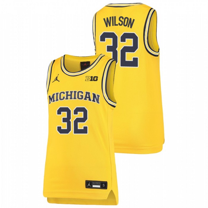 Michigan Wolverines Luke Wilson Jersey Basketball Maize Replica Youth