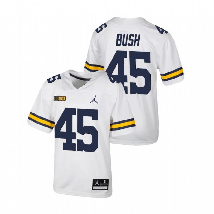 Michigan Wolverines Peter Bush Untouchable Football Jersey Youth White