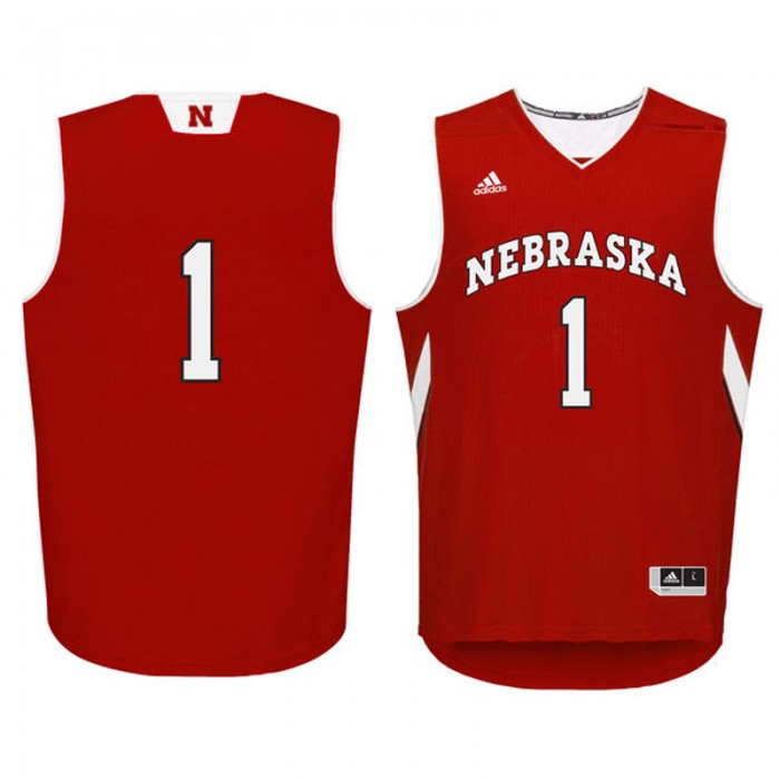 Nebraska Cornhuskers #1 Scarlet Basketball For Men Jersey