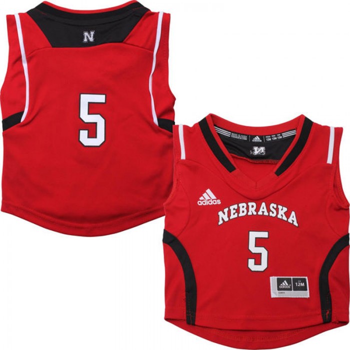 Nebraska Cornhuskers #5 Scarlet Basketball For Men Jersey