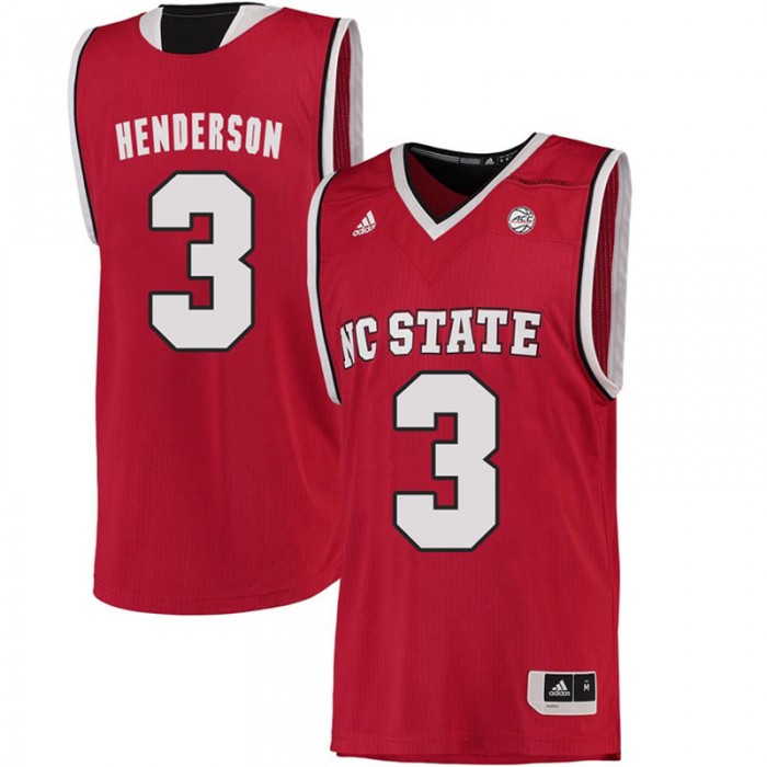 Male Terry Henderson North Carolina State Wolfpack Red ACC College Basketball Limited Jersey