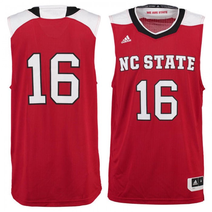 North Carolina State Wolfpack #16 Red Basketball For Men Jersey