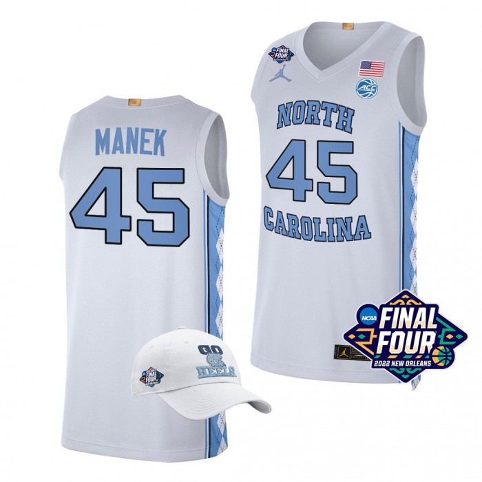 Brady Manek 2022 March Madness Final Four Basketball Jersey-White