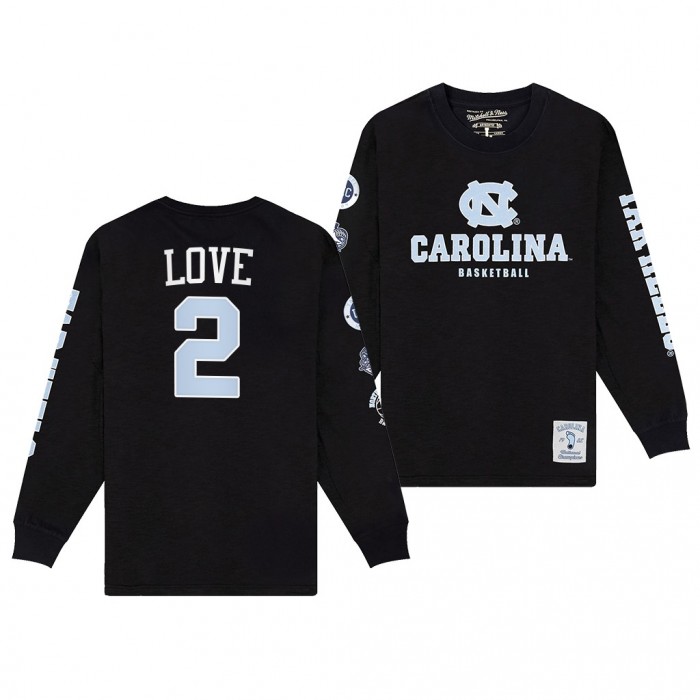 UNC Carolina Caleb Love NCAA Basketball T-Shirt Fadad Black
