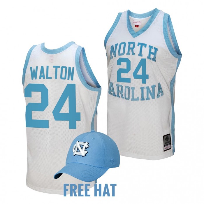 Kerwin Walton North Carolina Tar Heels 2022 Hardwood Classics White Basketball Jersey Free Hat