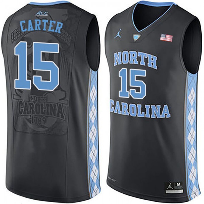 Male Vince Carter North Carolina Tar Heels Black NCAA High-School Basketball NBA Player Jersey