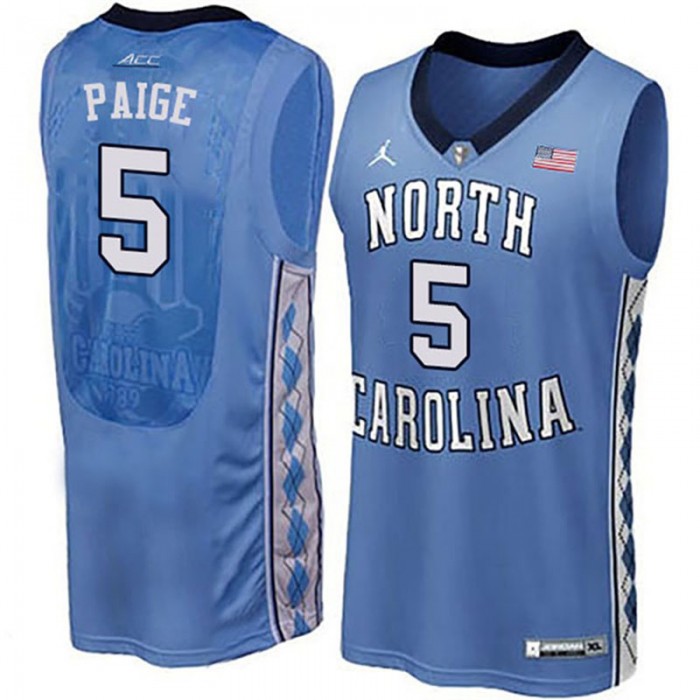 Male Marcus Paige North Carolina Tar Heels Blue NCAA High-School Basketball NBA Player Jersey