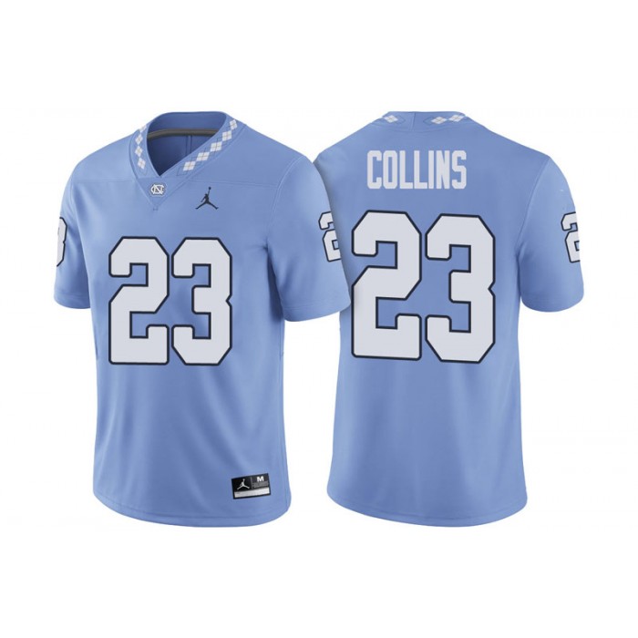 Male Cayson Collins North Carolina Tar Heels Carolina Blue 2017 Player Game Football Jersey