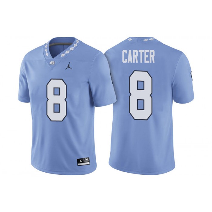 Male Michael Carter North Carolina Tar Heels Carolina Blue 2017 Player Game Football Jersey