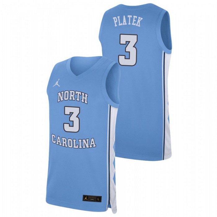 North Carolina Tar Heels College Basketball Andrew Platek Replica Jersey Carolina Blue For Men