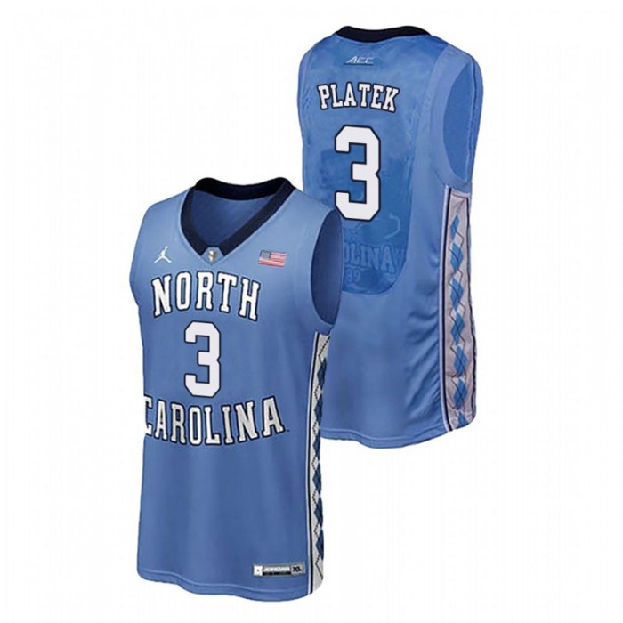 North Carolina Tar Heels College Basketball Royal Andrew Platek Authentic Performace Jersey For Men