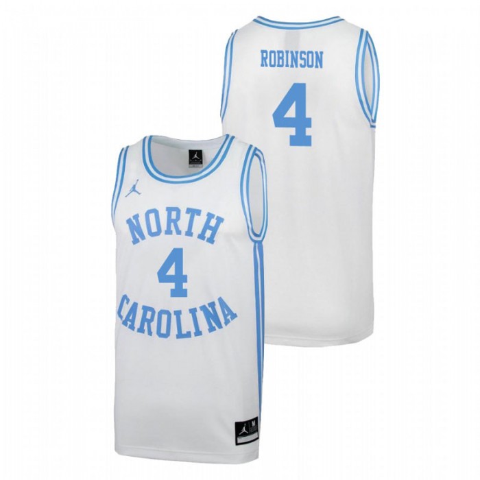 North Carolina Tar Heels College Basketball White Brandon Robinson March Madness Jersey For Men