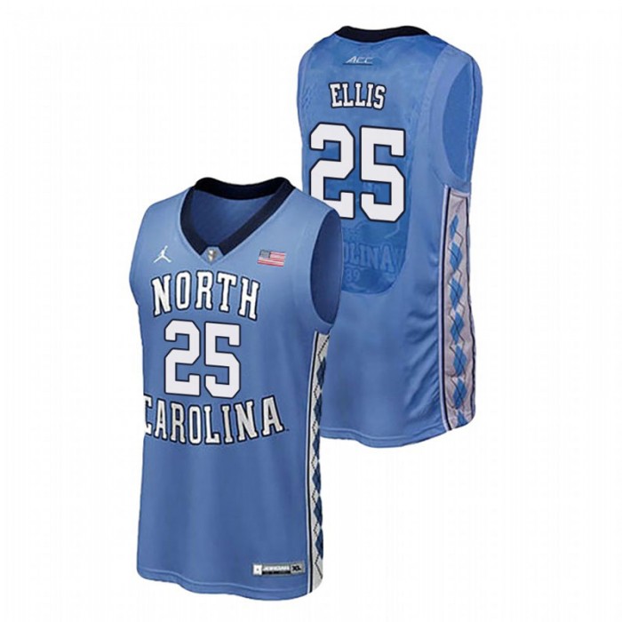 North Carolina Tar Heels College Basketball Royal Caleb Ellis Authentic Performace Jersey For Men