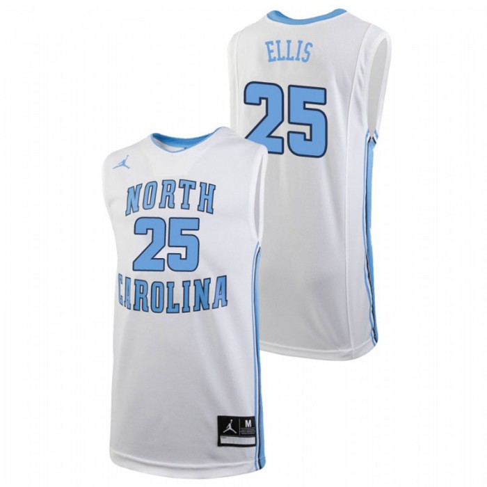 North Carolina Tar Heels College Basketball White Caleb Ellis Replica Jersey For Men