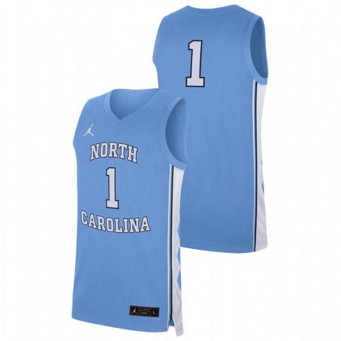 Men's North Carolina Tar Heels Carolina Blue College Baketball Replica Jersey