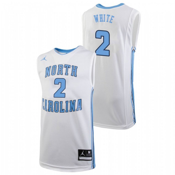 North Carolina Tar Heels College Basketball White Coby White Replica Jersey For Men