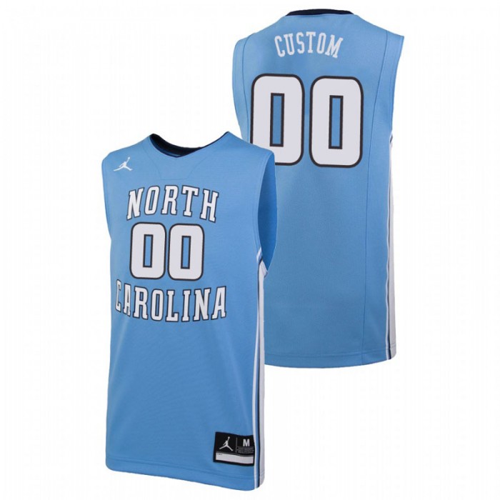 North Carolina Tar Heels College Basketball Carolina Blue Custom Replica Jersey For Men