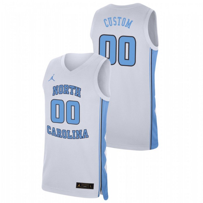 North Carolina Tar Heels Replica Custom College Basketball Jersey White For Men