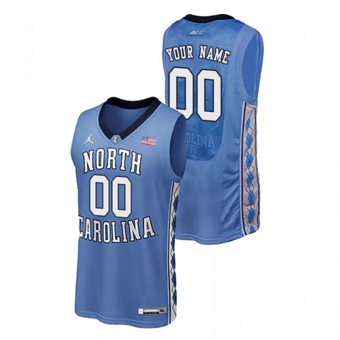 North Carolina Tar Heels College Basketball Royal Custom Authentic Performace Jersey For Men