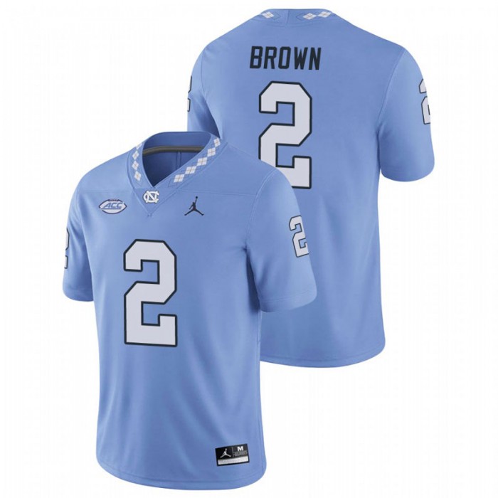 North Carolina Tar Heels Dyami Brown Replica Football Game Jersey For Men Carolina Blue