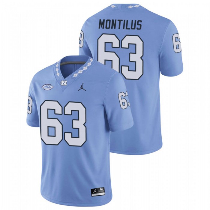 North Carolina Tar Heels Ed Montilus Replica Football Game Jersey For Men Carolina Blue