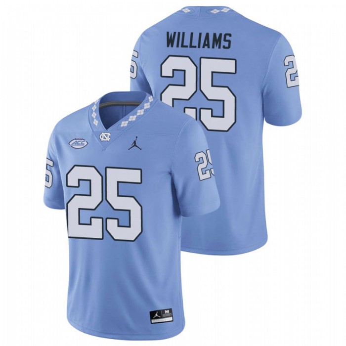 North Carolina Tar Heels Javonte Williams Replica Football Game Jersey For Men Carolina Blue