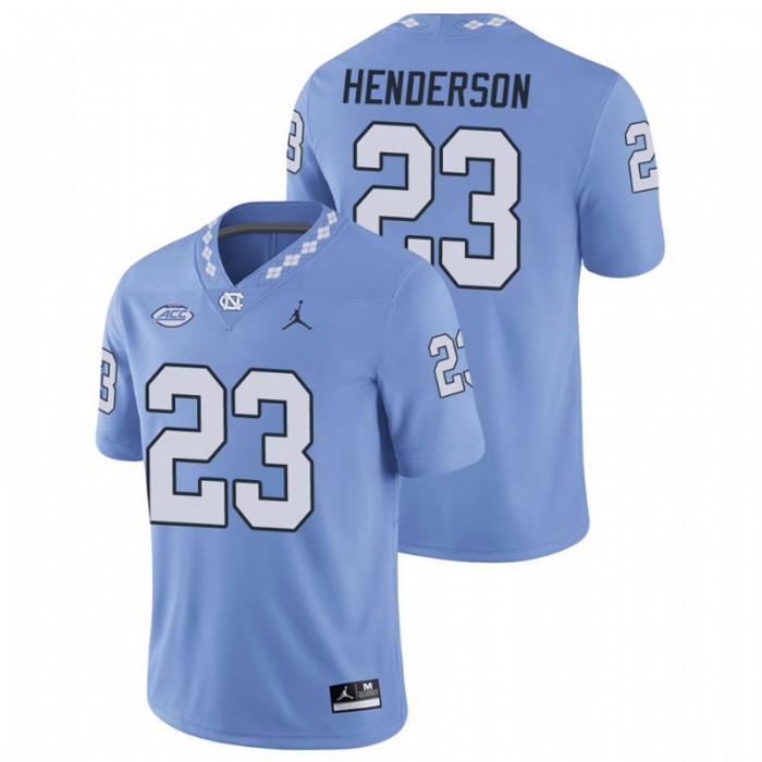 North Carolina Tar Heels Josh Henderson Replica Football Game Jersey For Men Carolina Blue