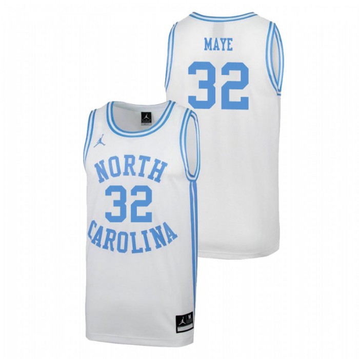 North Carolina Tar Heels College Basketball White Luke Maye March Madness Jersey For Men