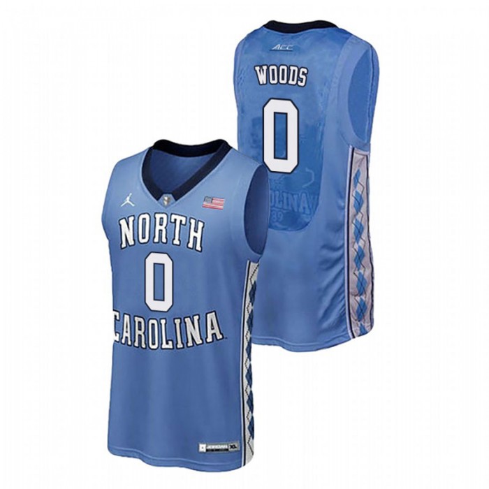 North Carolina Tar Heels College Basketball Royal Seventh Woods Authentic Performace Jersey For Men