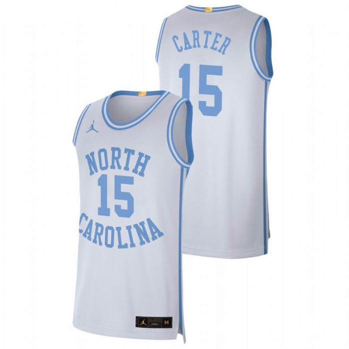 North Carolina Tar Heels Vince Carter Jersey College Basketball White Retro Limited For Men