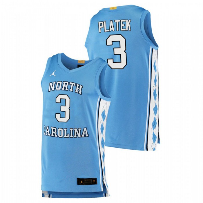North Carolina Tar Heels Authentic Andrew Platek College Basketball Jersey Blue Men