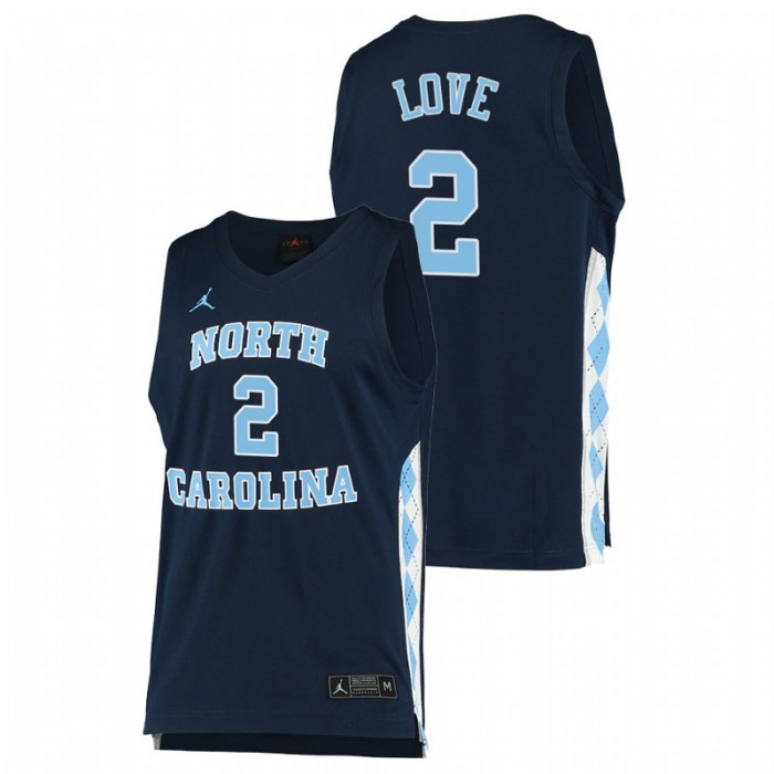 North Carolina Tar Heels College Basketball Caleb Love Alternate Jersey Navy Men