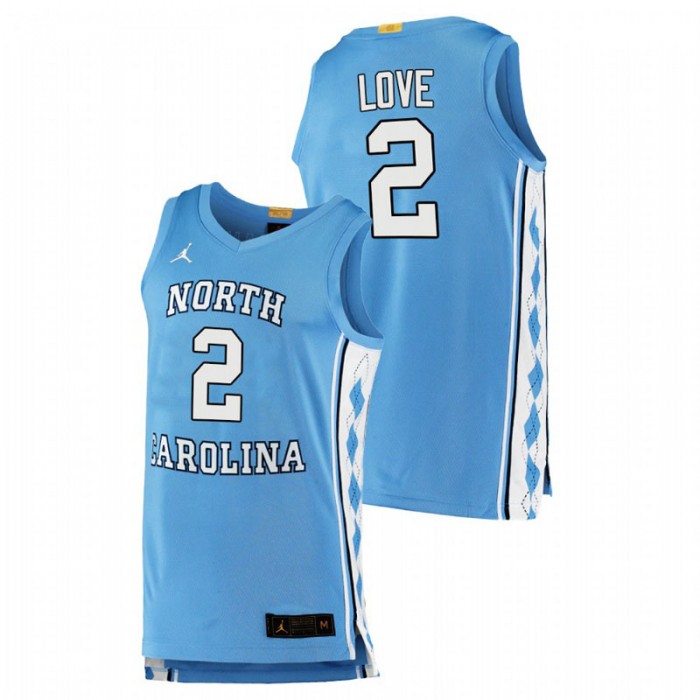North Carolina Tar Heels Authentic Caleb Love College Basketball Jersey Blue Men
