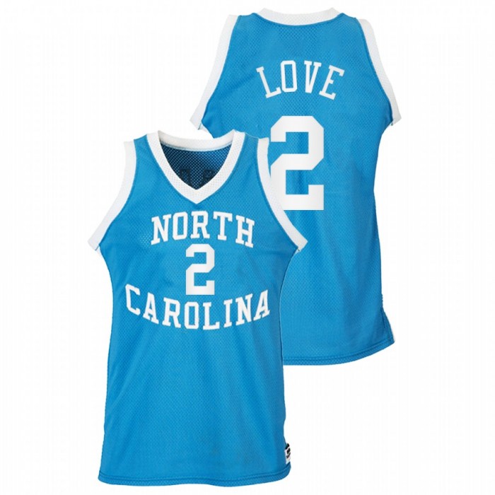 North Carolina Tar Heels Heritage Caleb Love Road Jersey Blue Men