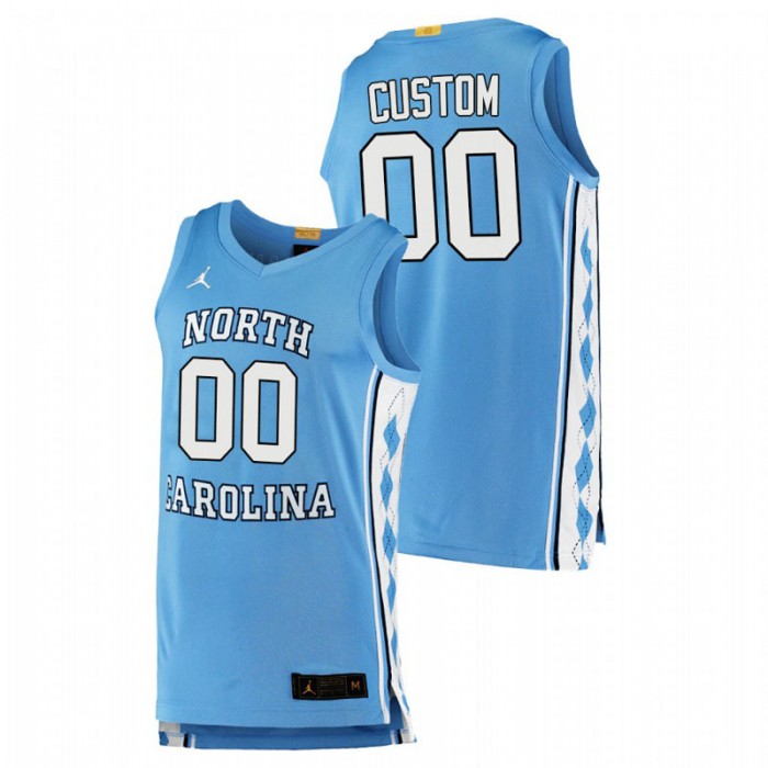 North Carolina Tar Heels Authentic Custom College Basketball Jersey Blue Men